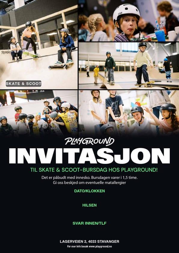 Forhåndsvisning av Skate & Scoot-invitasjon
