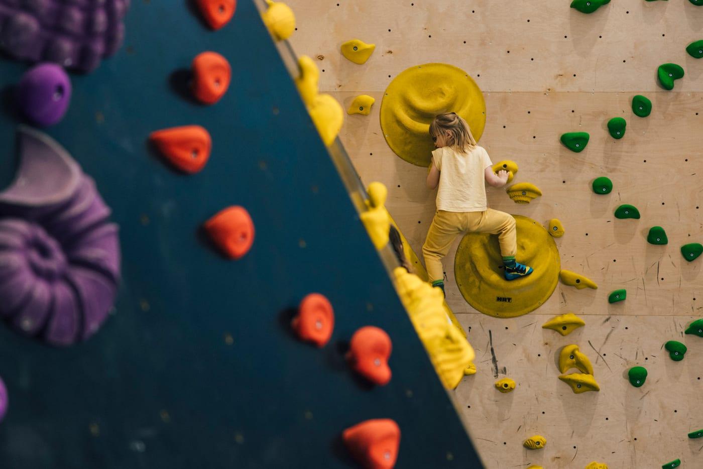 Climbing walls in the Playground hall